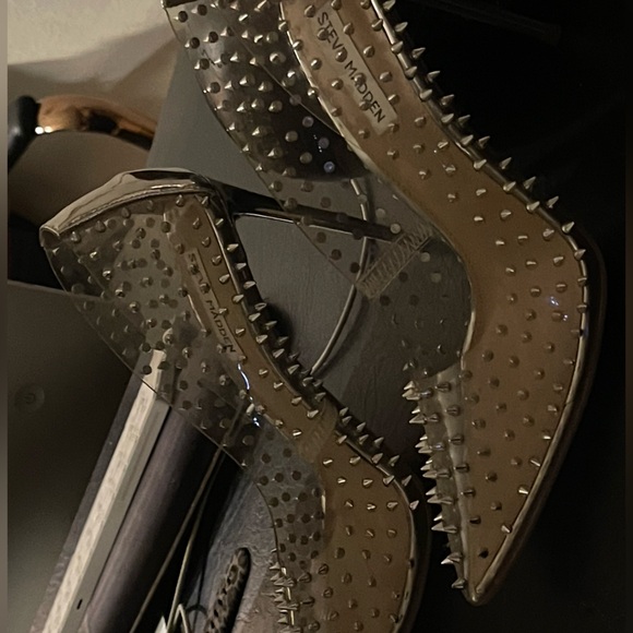 Clear Steve Madden Spiked Stiletto Pumps - Picture 3 of 8